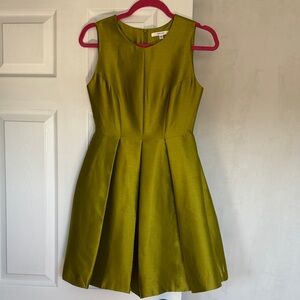 Olive Green Sleeveless Fit-&-Flare Formal Dress for Girls